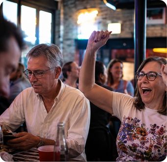 People connecting at a casual gathering
