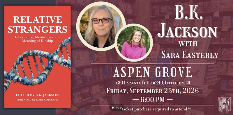 Relative Strangers: Author Talk with B.K. Jackson 9/25/26