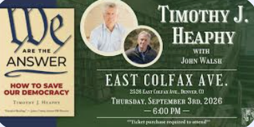 Timothy J. Heaphy at Tattered Cover Colfax 10/2/26